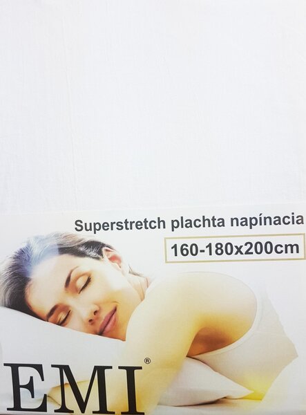 Posteljnina bela Superstretch EMI, Ponjava 180x200