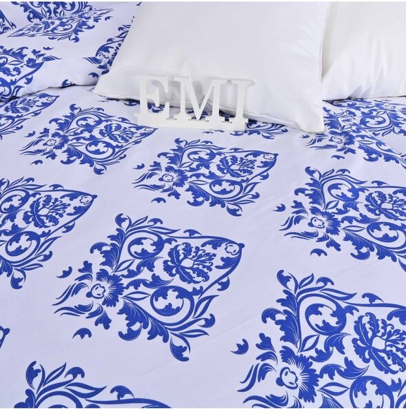 Bombažne rjuhe Athens blue EMI, Francoski set1 200x220 + 2x (70x90)