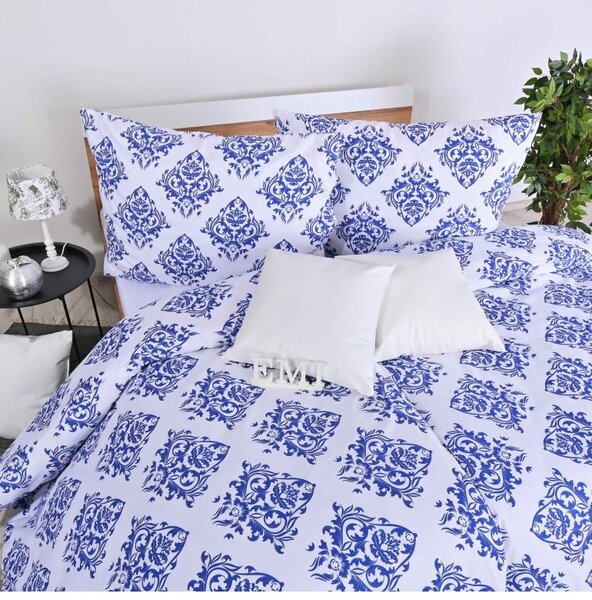 Bombažne rjuhe Athens blue EMI, Francoski set1 200x220 + 2x (70x90)