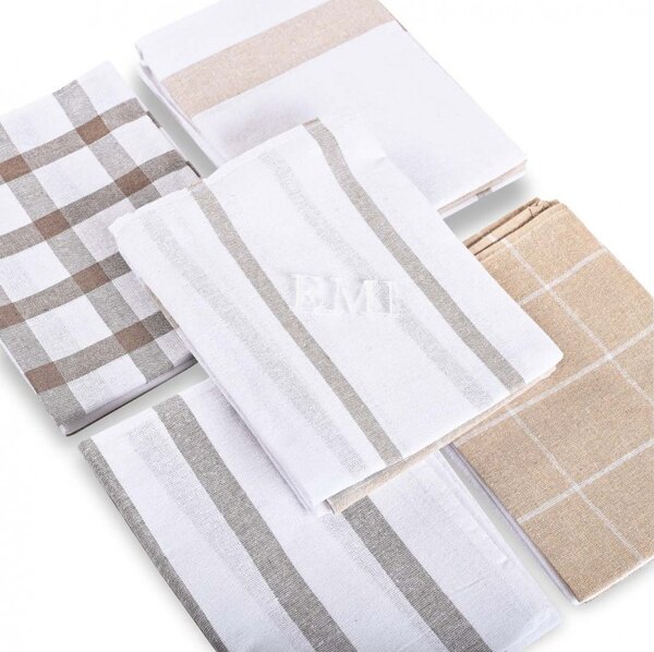 Kuhinjske krpe Dinner brown Mix 3 kos EMI