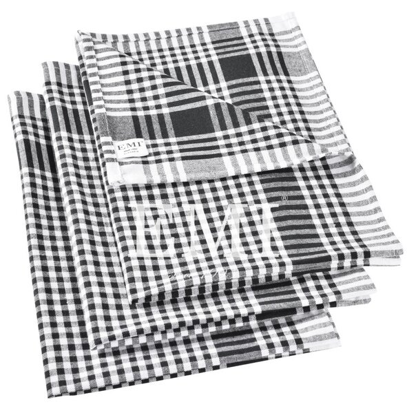 Črn set 3 kuhinjskih krp EMI