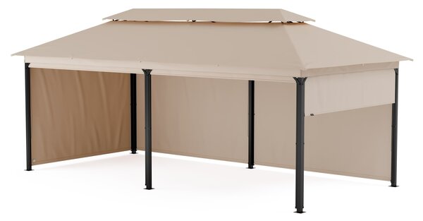 Blumfeldt Grandezza Cortina vrtni paviljon 3x6 m, odporen na vremenske vplive, prašno lakiran, stranske rolete