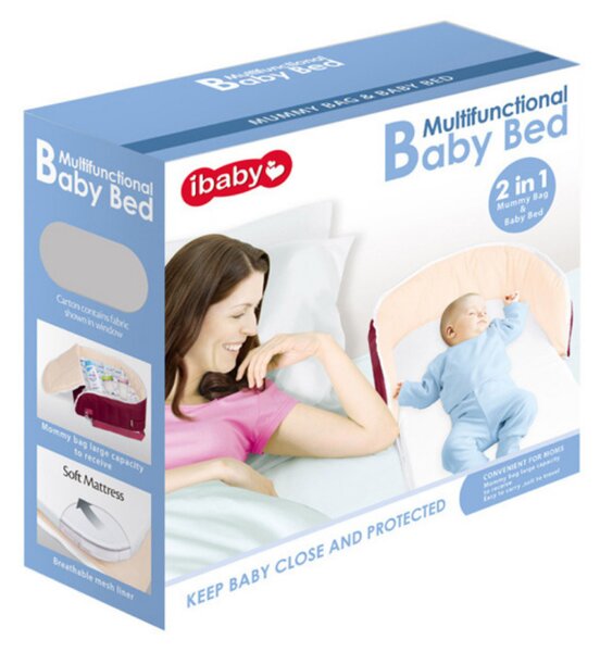 Večnamensko gnezdo za dojenčke modro Baby Bed ibaby