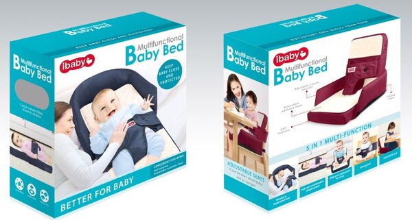 Gnezdece za otroke Multi 5v1 bordo ibaby