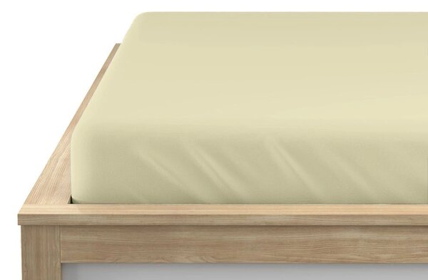 Jersey rjuha HIGHFIT kremna 90 x 200 cm