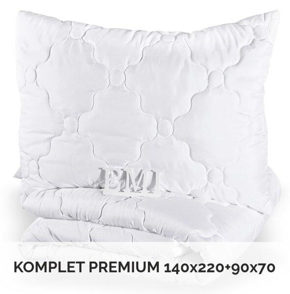 Komplet podaljšana odeja in vzglavnik Premium 140x220 90x70 EMI