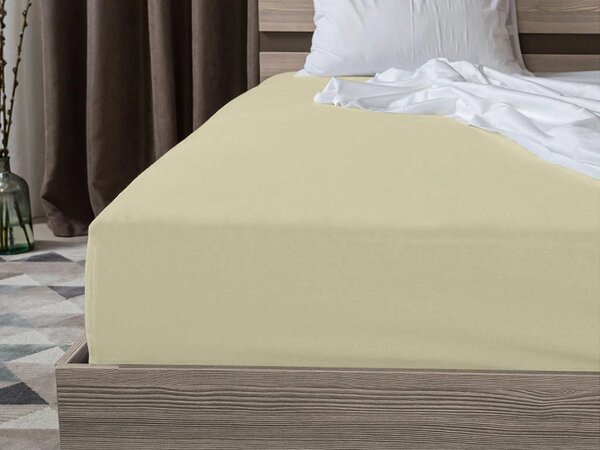 Jersey rjuha HIGHFIT kremna 90 x 200 cm