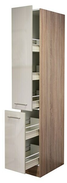Flex-Well Palma Lekarniška omara (57 x 30 x 200 cm, Videz fronte: Sijaj kašmirja, Videz konstrukcije: Sonoma Oak (zunanjost))