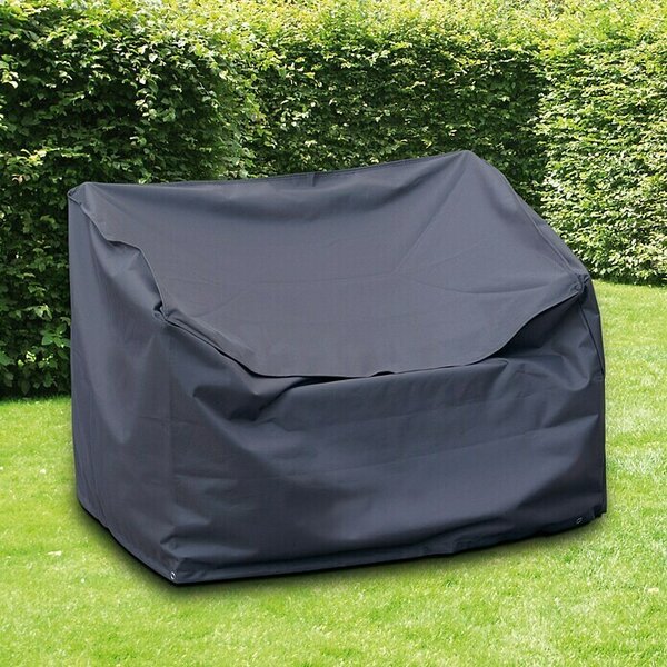 Sunfun Zaščitna prevleka za vrtno klop (Do x Š x V: 75 x 160 x 80 cm, Poliester, 160 g/m², Črne barve)