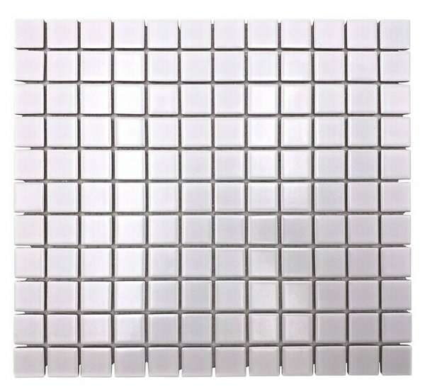 Mozaična ploščica kvadrat Uni B 140 (32,6 x 30 cm, Bele barve, Mat)