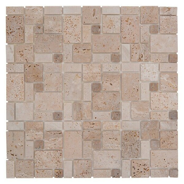 Samolepilni mozaik Travertin SAM 4CM14 (30,5 x 30,5 cm, Mix bež barve, Mat)
