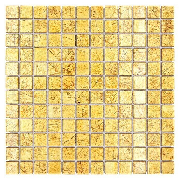 Mozaična ploščica kvadrat Crystal Uni CM 4GO10 (30 x 30 cm, Zlate barve, Sijaj)