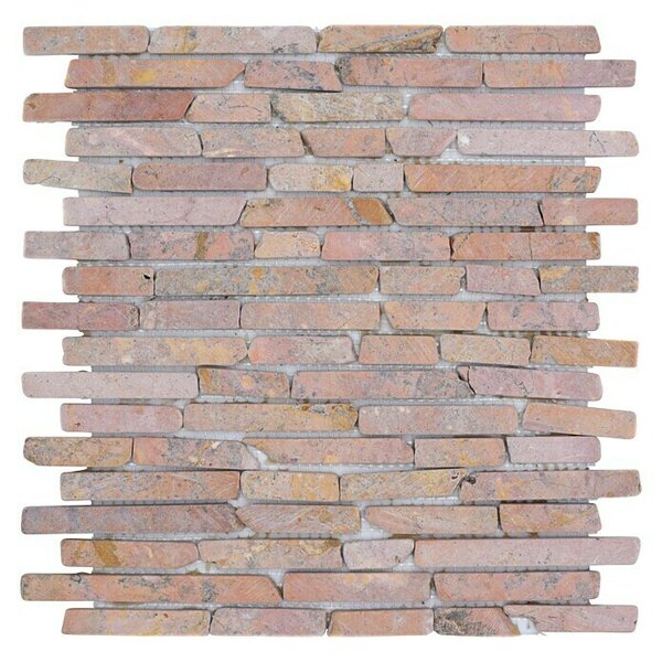 Mozaična ploščica MOS BRICK 145 (30,5 x 30,5 cm, Rdeče barve, Mat)