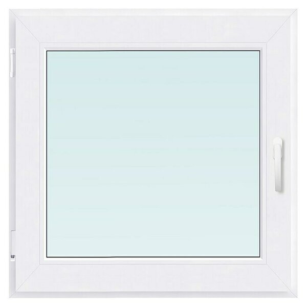 PVC okno brez kljuke (60 x 60 cm, Smer odpiranja: Levo, Vgradna globina: 80 mm)