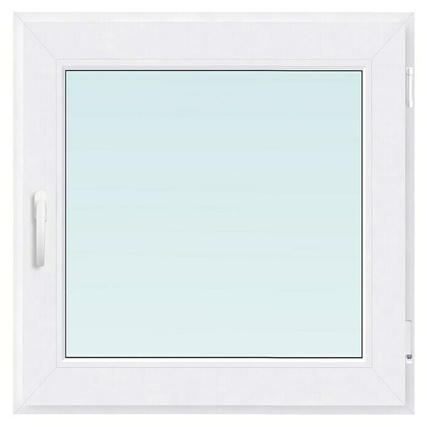 PVC okno brez kljuke (60 x 60 cm, Smer odpiranja: Desno, Vgradna globina: 80 mm)