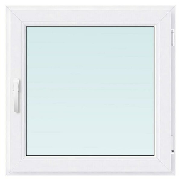 PVC okno brez kljuke (60 x 60 cm, Smer odpiranja: Desno, Vgradna globina: 60 mm)