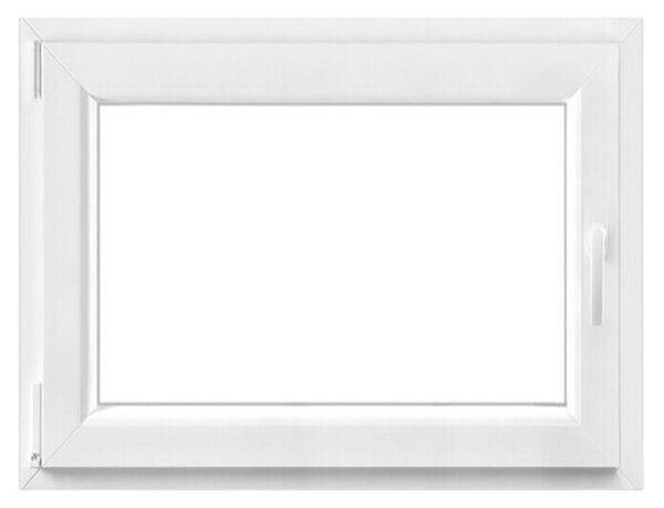 PVC okno (90 x 60 cm, Smer odpiranja: Levo, Bela)