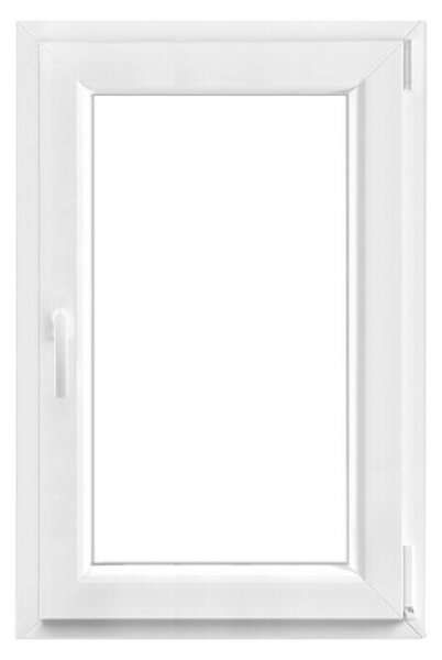 PVC okno (60 x 90 cm, Smer odpiranja: Desno, Bela)