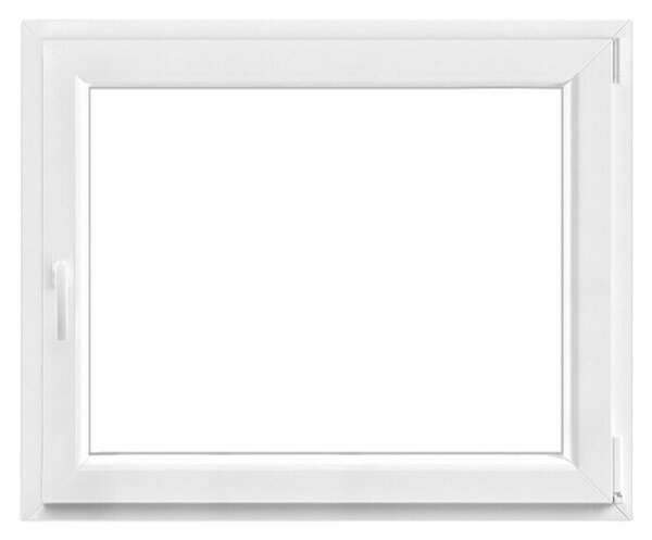 PVC okno (100 x 80 cm, Smer odpiranja: Desno, Bela)