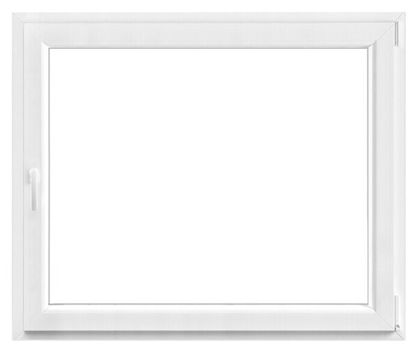 PVC okno (120 x 100 cm, Smer odpiranja: Desno, Bela)