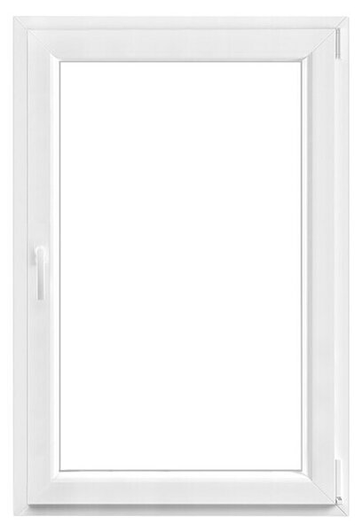 PVC okno s trojno zasteklitvijo (80 x 120 cm, Smer odpiranja: Desno, Bela)