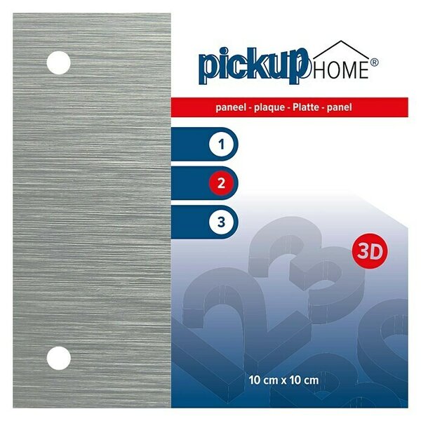 Pickup 3D Home Znak (Do x Š: 10 x 10 cm, Barva aluminija)