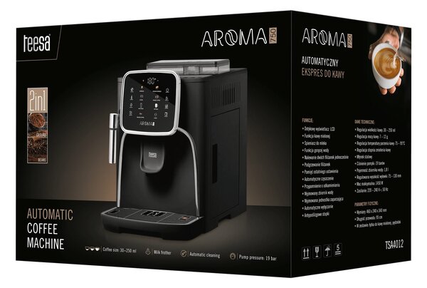 1450W touch LCD avtomatski kavni aparat z mlinčkom in penilcem AROMA 750