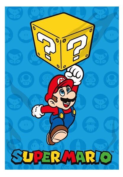 Super Mario flis odeja 100x140 cm