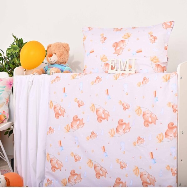 Otroška posteljnina Veverička v oblačkih EMI, Otroški set 90x130 + 45x65