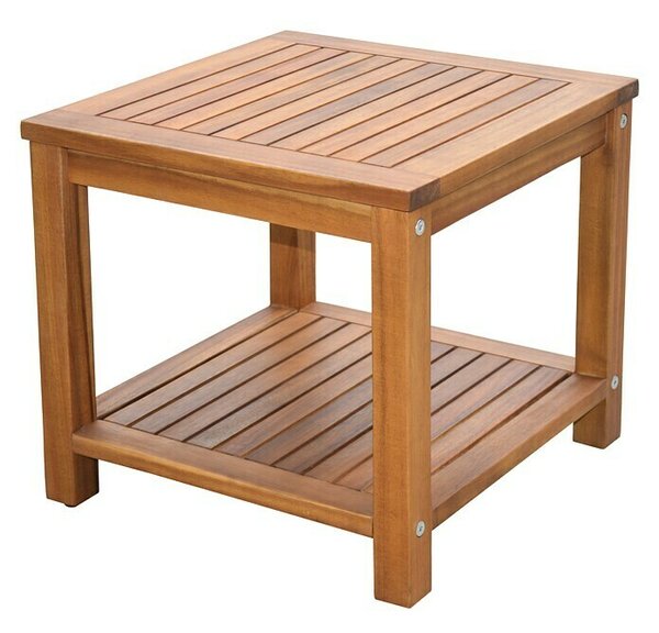 Sunfun Diana Stranska vrtna mizica (Do x Š x V: 44,5 x 44,5 x 40,5 cm, Akacija, Pravokotna, Rjave barve)