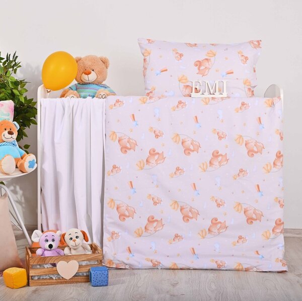 Otroška posteljnina Veverička v oblačkih EMI, Otroški set 90x130 + 45x65