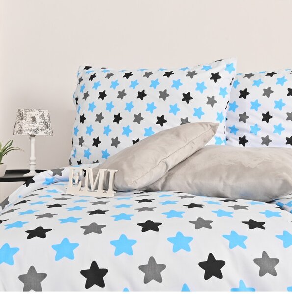 Otroška posteljnina Stars blue EMI, Otroški set 90x130 + 45x65