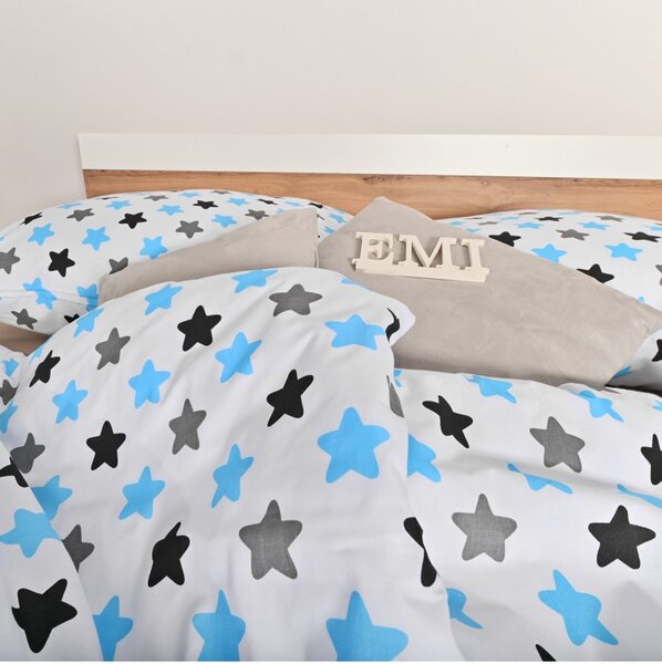 Otroška posteljnina Stars blue EMI, Otroški set 90x130 + 45x65