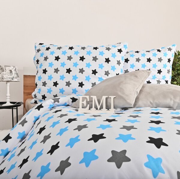 Otroška posteljnina Stars blue EMI, Otroški set 90x130 + 45x65