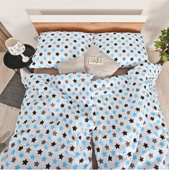 Otroška posteljnina Stars blue EMI, Otroški set 90x130 + 45x65