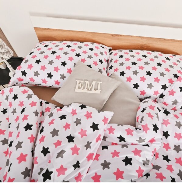 Otroška posteljnina Stars roza EMI, Otroški set 90x130 + 45x65