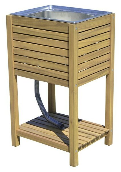 Sunfun Stranska vrtna mizica z umivalnikom (Do x Š x V: 52 x 52 x 87 cm)