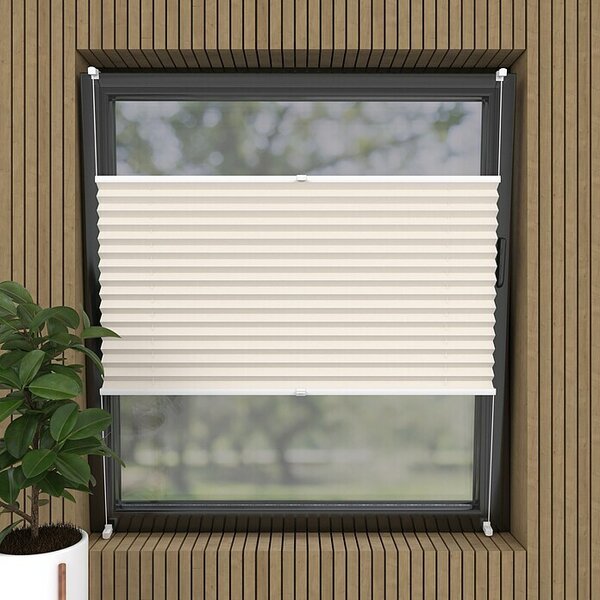 Plisirano senčilo Basic VS Thermo (Š x V: 75 x 220 cm, Bele barve, Zatemnitveno)