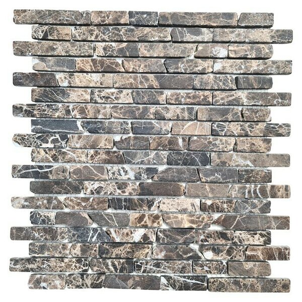Mozaična ploščica MOS BRICK 185KB (30,5 x 30,5 cm, Rjave barve, Mat)
