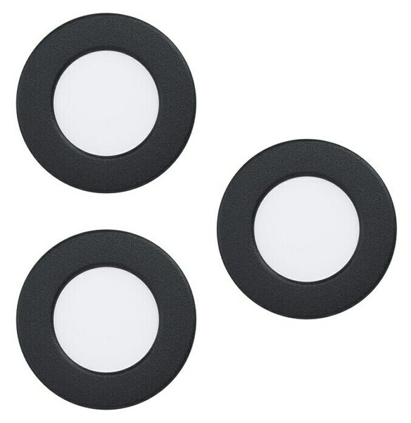 Eglo Fueva 5 LED vgradna svetilka (2,7 W, Črne barve, Topla bela)