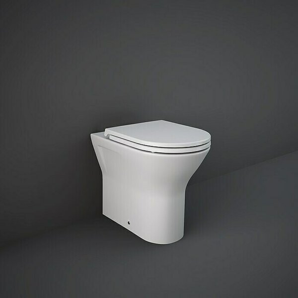 RAK Ceramics Feeling Stoječi WC (Izpiranje brez roba, Brez posebne glazure, Oblika splakovanja: Globok, WC odtok: Vodoravno, Bele barve)