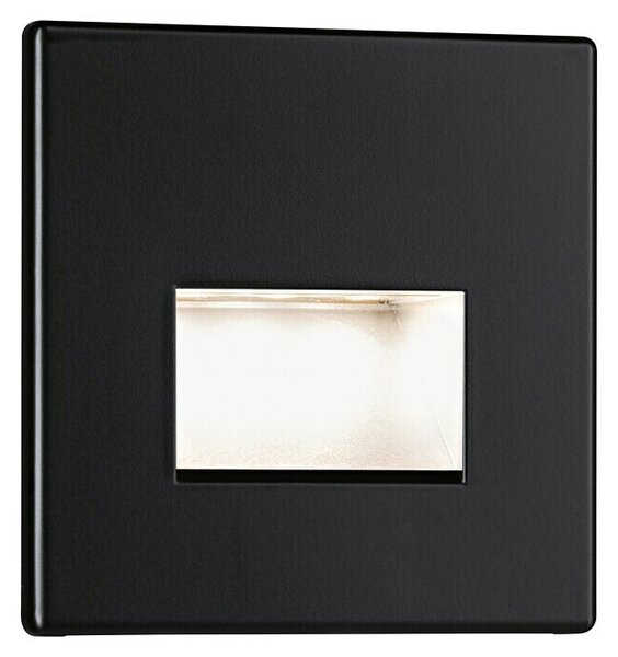 Paulmann LED vgradna svetilka Edge (Š x V: 80 x 80 mm, Toplo bela, Črna)