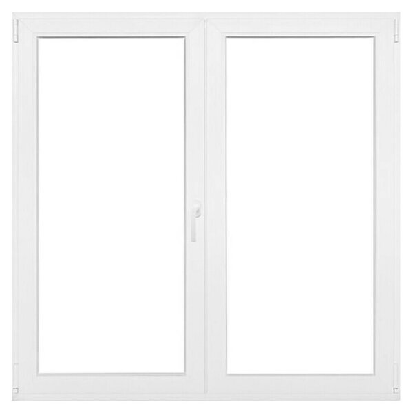 PVC okno (140 x 140 cm, Smer odpiranja: Desno, Bela)