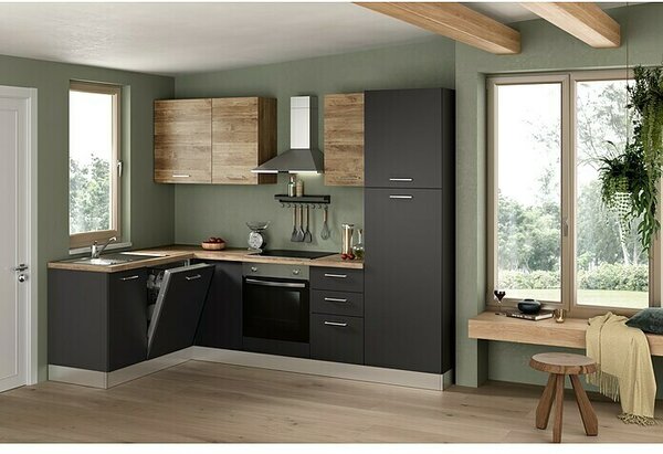 Marinelli Cucine Predsestavljena kotna kuhinja Vega (Š x G: 270 x 160 cm, Z električnimi napravami, Umivalnik levo)