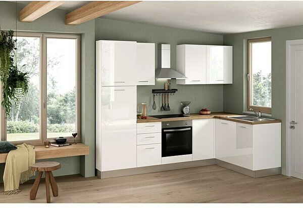 Marinelli Cucine Predsestavljena kotna kuhinja Astrea (Š x G: 270 x 160 cm, Z električnimi napravami, Umivalnik desno)