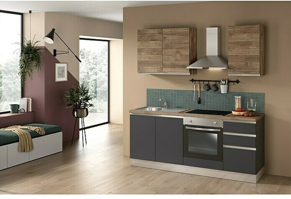 Marinelli Cucine Predsestavljena kuhinja Ametista (Širina: 195 cm, Z električnimi napravami, Umivalnik levo)
