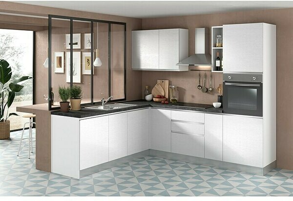 Marinelli Cucine Predsestavljena kotna kuhinja Gemma (Š x G: 250 x 225 cm, Z električnimi napravami, Umivalnik levo)