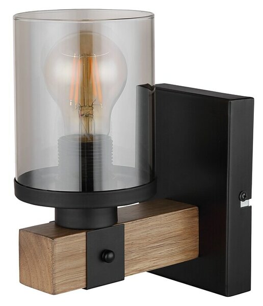 Globo Stenska svetilka Lila (60 W, Premer: 100 mm, Dimno siva, E27)