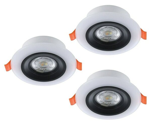 Eglo Set okroglih LED vgradnih svetilk Calogne (3,8 W, Črna, RGBW)