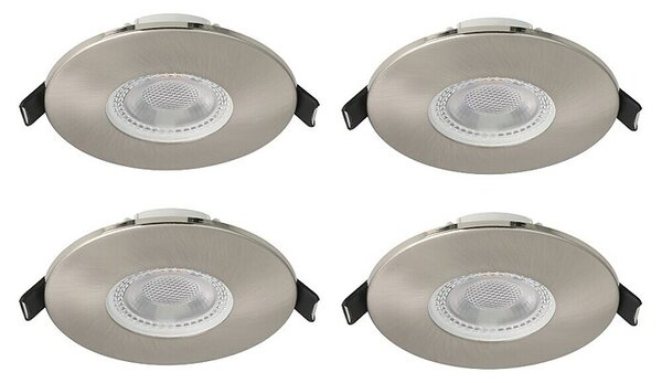 Eglo Set okroglih LED vgradnih svetilk Mazuby-LED 1 Starr (5 W, Nikelj, Toplo bela)